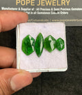 Natural Chrome Gemstone Rose Cut Mix Shape Cabochon High Quality Loose Gemstones For Jewelry Making 11-20 MM Size 4 Pcs V3290