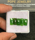 Natural Chrome Gemstone Rose Cut Rectangle Shape Cabochon High Quality Loose Gemstones For Jewelry Making 12-13 MM Size 5 Pcs V3291