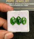 Natural Chrome Gemstone Rose Cut Hexagon Shape Cabochon High Quality Loose Gemstones For Jewelry Making 15-17 MM Size 3 Pcs V3294