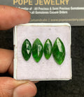 Natural Chrome Gemstone Rose Cut Marquise Shape Cabochon High Quality Loose Gemstones For Jewelry Making 14-19 MM Size 4 Pcs V3296