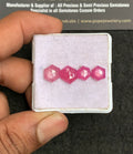 Natural Silky Sapphire Gemstone Rose Cut Hexagon Shape Cabochon High Quality Loose Gemstones For Jewelry Making 8-10 MM Size 4 Pcs V3299