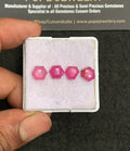 Natural Silky Sapphire Gemstone Rose Cut Hexagon Shape Cabochon High Quality Loose Gemstones For Jewelry Making 7-8 MM Size 4 Pcs V3300