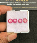 Natural Silky Sapphire Gemstone Rose Cut Hexagon Shape Cabochon High Quality Loose Gemstones For Jewelry Making 8 MM Size 4 Pcs V3303