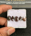 Natural Herkimer Lodolite Gemstone Rose Cut Fancy Shape Cabochon Shape High Quality Loose Gemstones For Jewelry Making 9-11 MM Size 5 Pcs V3305