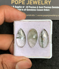 Natural Herkimer Lodolite Gemstone Rose Cut Pear Shape Cabochon Shape High Quality Loose Gemstones For Jewelry Making 20x10 MM Size 3 Pcs V3324