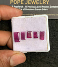 Natural Ruby Gemstone Step Cut Rectangle Shape Cabochon Shape High Quality Loose Gemstones For Jewelry Making 7-10 MM Size 5 Pcs V3326