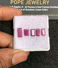 Natural Ruby Gemstone Step Cut Rectangle Shape Cabochon Shape High Quality Loose Gemstones For Jewelry Making 7-10 MM Size 5 Pcs V3327