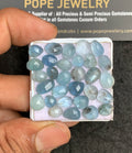 Natural Aquamarine Gemstone Rose Cut Fancy Shape Cabochon High Quality Loose Gemstones For Jewelry Making 6-10 MM Size 30 Pcs V3330