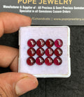 Natural Garnet Gemstone Smooth Round Shape Cabochon High Quality Loose Gemstones For Jewelry Making 7 MM Size 12 Pcs V3332