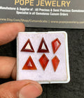 Natural Hessonite Garnet Gemstone Step Cut Fancy Shape Cabochon High Quality Loose Gemstones For Jewelry Making 11-13 MM Size 6 Pcs V3341