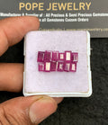 Natural Ruby Gemstone Step Cut Rectangle Shape Cabochon High Quality Loose Gemstones For Jewelry Making 5-7 MM Size 12 Pcs V3342