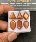 Natural Sunstone Gemstone Step Cut Fancy Shape Cabochon High Quality Loose Gemstones For Jewelry Making 13-19 MM Size 6 Pcs V3347
