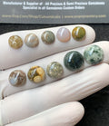 Natural Ocean Jasper Gemstone Smooth Round Shape Cabochon High Quality Loose Gemstones For Jewelry Making 8-12 MM Size 10 Pcs V2695