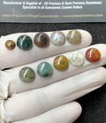 Natural Ocean Jasper Gemstone Smooth Round Shape Cabochon High Quality Loose Gemstones For Jewelry Making 6-10 MM Size 10 Pcs V2696