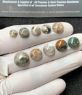 Natural Ocean Jasper Gemstone Smooth Round Shape Cabochon High Quality Loose Gemstones For Jewelry Making 6-12 MM Size 10 Pcs V2697