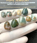 Natural Ocean Jasper Gemstone Smooth Fancy Shape Cabochon High Quality Loose Gemstones For Jewelry Making 10-17 MM Size 10 Pcs V2703