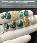 Natural Ocean Jasper Gemstone Smooth Fancy Shape Cabochon High Quality Loose Gemstones For Jewelry Making 9-18 MM Size 10 Pcs V2707
