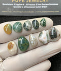 Natural Ocean Jasper Gemstone Smooth Fancy Shape Cabochon High Quality Loose Gemstones For Jewelry Making 9-16 MM Size 10 Pcs V2710