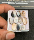 Natural Scenic Agate Gemstone Smooth Oval Shape Cabochon High Quality Loose Gemstones For Jewelry Making 10-14 MM Size 10 Pcs V3351