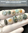Natural Ocean Jasper Gemstone Smooth Fancy Shape Cabochon High Quality Loose Gemstones For Jewelry Making 9-18 MM Size 10 Pcs V2720
