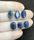 Natural Blue Sapphire Gemstone Step Cut Mix Shape Cabochon High Quality Loose Gemstones For Jewelry Making 11-17 MM Size 6 Pcs V4587