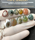 Natural Ocean Jasper Gemstone Smooth Fancy Shape Cabochon High Quality Loose Gemstones For Jewelry Making 11-17 MM Size 10 Pcs V2721