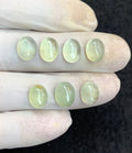 Natural Prehnite Gemstone Smooth Oval Shape Cabochon Amazing & High Quality Loose Gemstones For Jewelry Making 10x8 MM Size 7 Pcs V4595