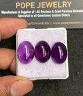 Natural Amethyst Gemstone Smooth Oval Shape Cabochon High Quality Loose Gemstones For Jewelry Making 18x13 MM Size 3 Pcs V3368
