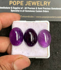 Natural Amethyst Gemstone Smooth Oval Shape Cabochon High Quality Loose Gemstones For Jewelry Making 20x15 MM Size 3 Pcs V3369