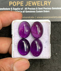 Natural Amethyst Gemstone Smooth Oval Shape Cabochon High Quality Loose Gemstones For Jewelry Making 18x13 MM Size 4 Pcs V3374
