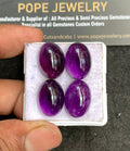 Natural Amethyst Gemstone Smooth Oval Shape Cabochon High Quality Loose Gemstones For Jewelry Making 18x13 MM Size 4 Pcs V3376