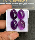 Natural Amethyst Gemstone Smooth Oval Shape Cabochon High Quality Loose Gemstones For Jewelry Making 18x13 MM Size 4 Pcs V3377