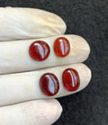 Natural Garnet Gemstone Smooth Oval Shape Cabochon High Quality Loose Gemstones For Jewelry Making 12-13 MM Size 4 Pcs V4608