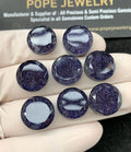 Natural Blue Sandstone & Doublet Gemstone Step Cut Round Shape Cabochon High Quality Loose Gemstones For Jewelry Making 14 MM Size 8 Pcs SM 24526