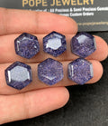 Natural Blue Sandstone & Doublet Gemstone Step Cut Hexagon Shape Cabochon High Quality Loose Gemstones For Jewelry Making 14 MM Size 6 Pcs SM 24529