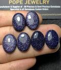 Natural Blue Sandstone Gemstone Smooth Oval Shape Cabochon High Quality Loose Gemstones For Jewelry Making 13x8 MM Size 6 Pcs SM 24538