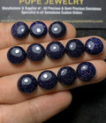 Natural Blue Sandstone Gemstone Smooth Round Shape Cabochon High Quality Loose Gemstones For Jewelry Making 11 MM Size 12 Pcs SM 24547