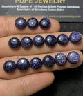 Natural Blue Sandstone Gemstone Smooth Round Shape Cabochon High Quality Loose Gemstones For Jewelry Making 9 MM Size 15 Pcs SM 24548