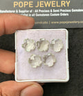 Natural Green Amethyst Gemstone Checker Cut Flower Shape Cabochon High Quality Loose Gemstones For Jewelry Making 10 MM Size 5 Pcs V3405