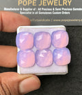 Natural Lavender Quartz Gemstone Rose Cut Cushion Shape Cabochon High Quality Loose Gemstones For Jewelry Making 14 MM Size 6 Pcs V3416