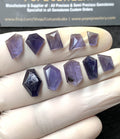 Natural Iolite Gemstone Step Cut Mix Shape Cabochon High Quality Loose Gemstones For Jewelry Making 7-14 MM Size 10 Pcs SM24568