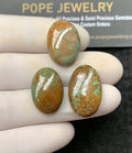 Natural American Turquoise Gemstone Smooth Oval Cabochon High Quality Loose Gemstones For Jewelry Making 19-22 MM Size 3 Pcs SM24577
