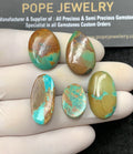 Natural American Turquoise Gemstone Smooth Mix Cabochon High Quality Loose Gemstones For Jewelry Making 16-23 MM Size 5 Pcs SM24579