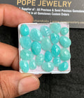 Natural Amazonite Gemstone Rose Cut Fancy Shape Cabochon High Quality Loose Gemstones For Jewelry Making 6-11 MM Size 20 Pcs V3461