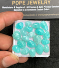 Natural Amazonite Gemstone Rose Cut Fancy Shape Cabochon High Quality Loose Gemstones For Jewelry Making 7-12 MM Size 20 Pcs V3463