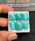 Natural Amazonite Gemstone Smooth Rectangle Shape Cabochon High Quality Loose Gemstones For Jewelry Making 13-16 MM Size 6 Pcs V3465