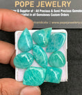 Natural Amazonite Gemstone Smooth Mix Shape Cabochon High Quality Loose Gemstones For Jewelry Making 11-21 MM Size 8 Pcs V3467
