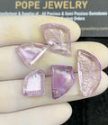 Natural Amethyst Gemstone Hand Carved Fancy Cabochon High Quality Loose Gemstones For Jewelry Making 16-24 MM Size 5 Pcs SM24591