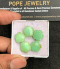 Natural Chrysoprase Gemstone Checker Cut Flower Shape Amazing & High Quality Loose Gemstones For Jewelry Making 12 MM Size 5 Pcs V3468