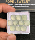 Natural Prehnite Gemstone Checker Cut Flower Shape Cabochon Amazing & High Quality Loose Gemstones For Jewelry Making 10 MM Size 10 Pcs V3469